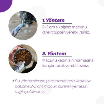 Vet's Plus Sterilised Kısırlaştırılmış Kediler için Malt Kedi Macunu 100gr