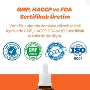 Vet's Plus Vitamin C Kedi ve Köpekler için Sıvı Vitamin Damla 50 ml