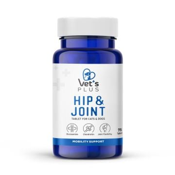 Vet's Plus Hip&Joint Kedi ve Köpekler İçin Eklem Yapısı Destekleyici Glukozamin Tablet (75'li)