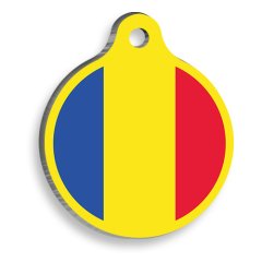 Romanya Yuvarlak Kedi ve Köpek Künyesi Medium 3 cm