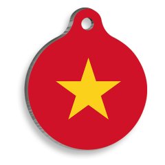 Vietnam Yuvarlak Kedi ve Köpek Künyesi Small 2,5 cm
