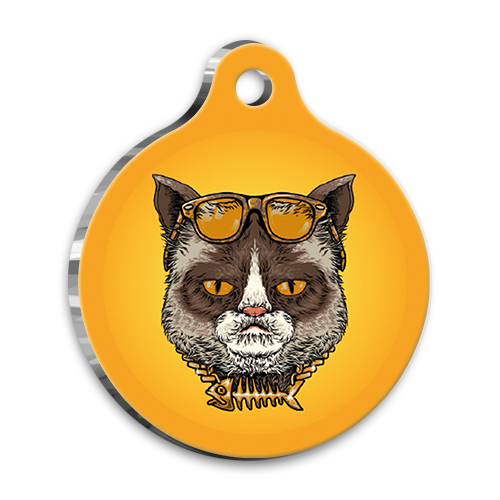 Tasarım Yuvarlak Kedi Künyesi Large 3,8 cm