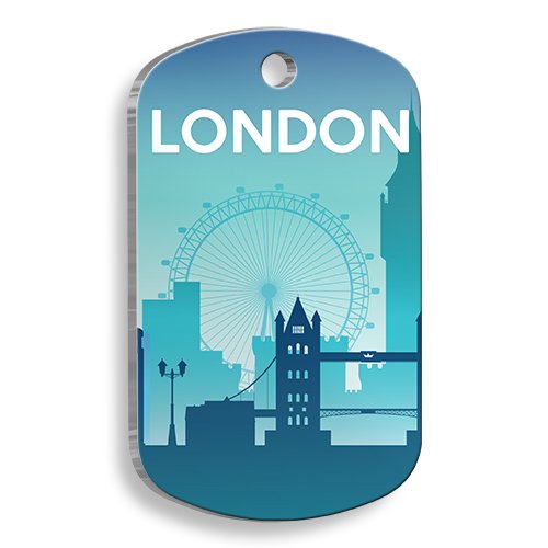 Londra Figür Asker Kedi ve Köpek Künyesi Small 2 x 3,5 cm