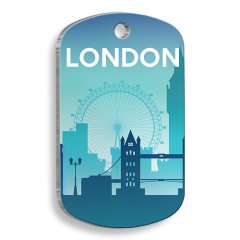 Londra Figür Asker Kedi ve Köpek Künyesi Small 2 x 3,5 cm