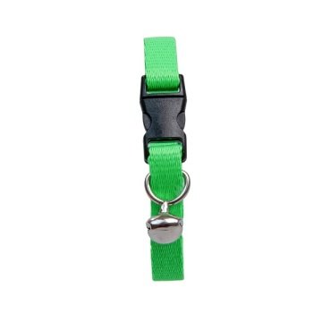 Neon Yeşil Zilli Ayarlanabilir Kedi Boyun Tasması 22-30 cm