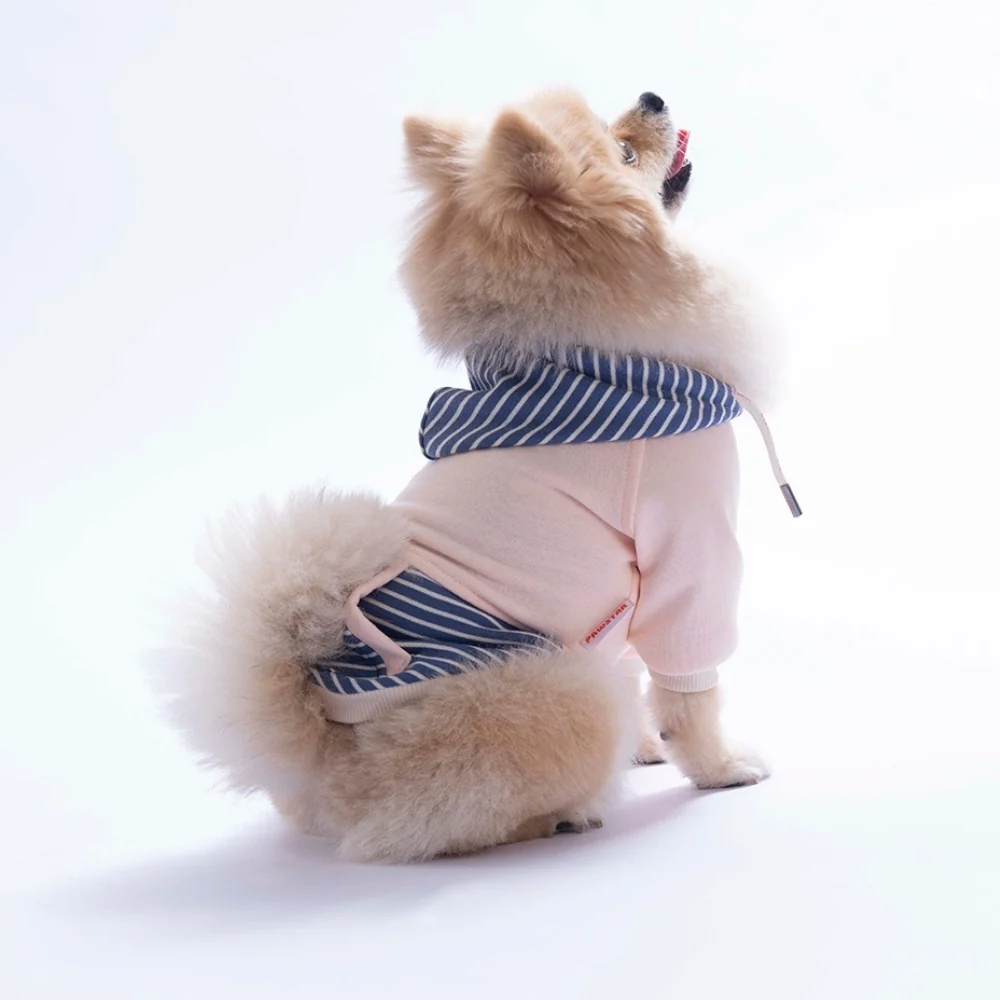 PawStar 26724 Pembe Sera Stripe Hoodie
