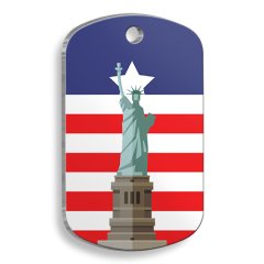 ABD Figür 2 Asker Kedi ve Köpek Künyesi Large 2,9 x 5 cm