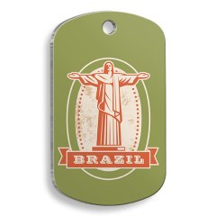 Brezilya Figür Asker Kedi ve Köpek Künyesi Small 2 x 3,5 cm