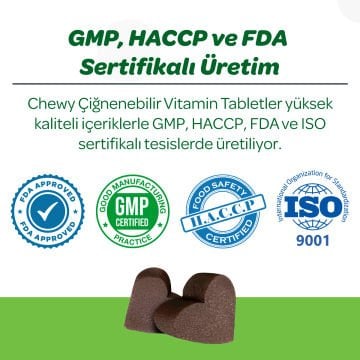 Vet's Plus Hairball Kediler İçin Malt ve Kinoalı Tüy Yumağı Önleyici Çiğnenebilir Tablet (60'lı)