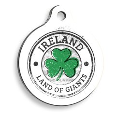 İrlanda Figür Yuvarlak Kedi ve Köpek Künyesi Large 3,8 cm