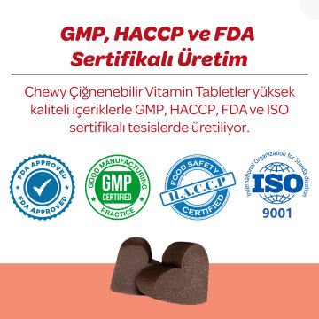 Vet's Plus Calming Kedi ve Köpekler İçin Sakinleştirici Çiğnenebilir Tablet (60'lı)