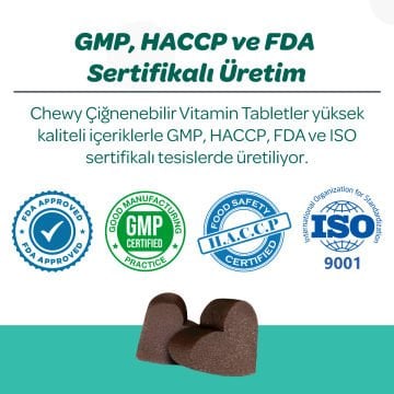 Vet's Plus Dental Kedi ve Köpekler İçin Diş Bakımı Çiğnenebilir Tablet (60'lı)