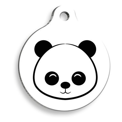 Panda Yuvarlak Kedi ve Köpek Künyesi