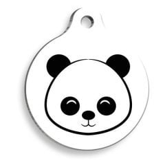 Panda Yuvarlak Kedi ve Köpek Künyesi