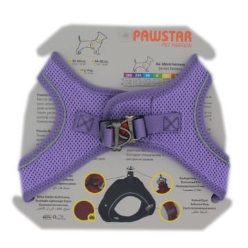 PawStar  Lilac Airmesh Köpek Göğüs Tasması