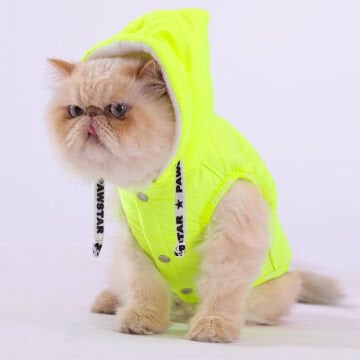 PawStar Neon Sarı Railway Küçük ve Orta Irk Yelek