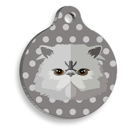İran Kedisi Yuvarlak Kedi Künyesi Large 3,8 cm