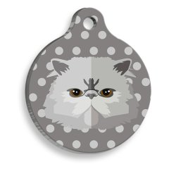 İran Kedisi Yuvarlak Kedi Künyesi Large 3,8 cm