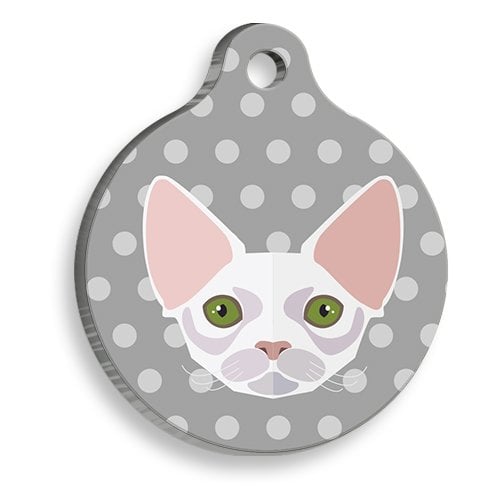 Devon Rex Yuvarlak Kedi Künyesi Medium 3 cm