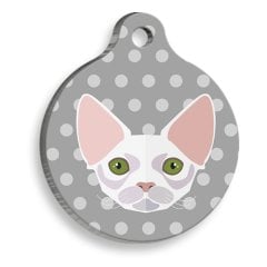 Devon Rex Yuvarlak Kedi Künyesi Medium 3 cm