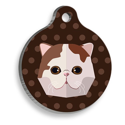 Exotic Shorthair Yuvarlak Kedi Künyesi Small 2,5 cm