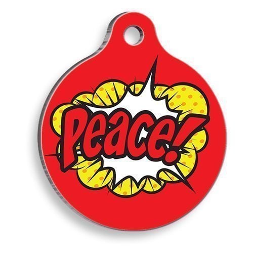 Peace Yuvarlak Kedi ve Köpek Künyesi