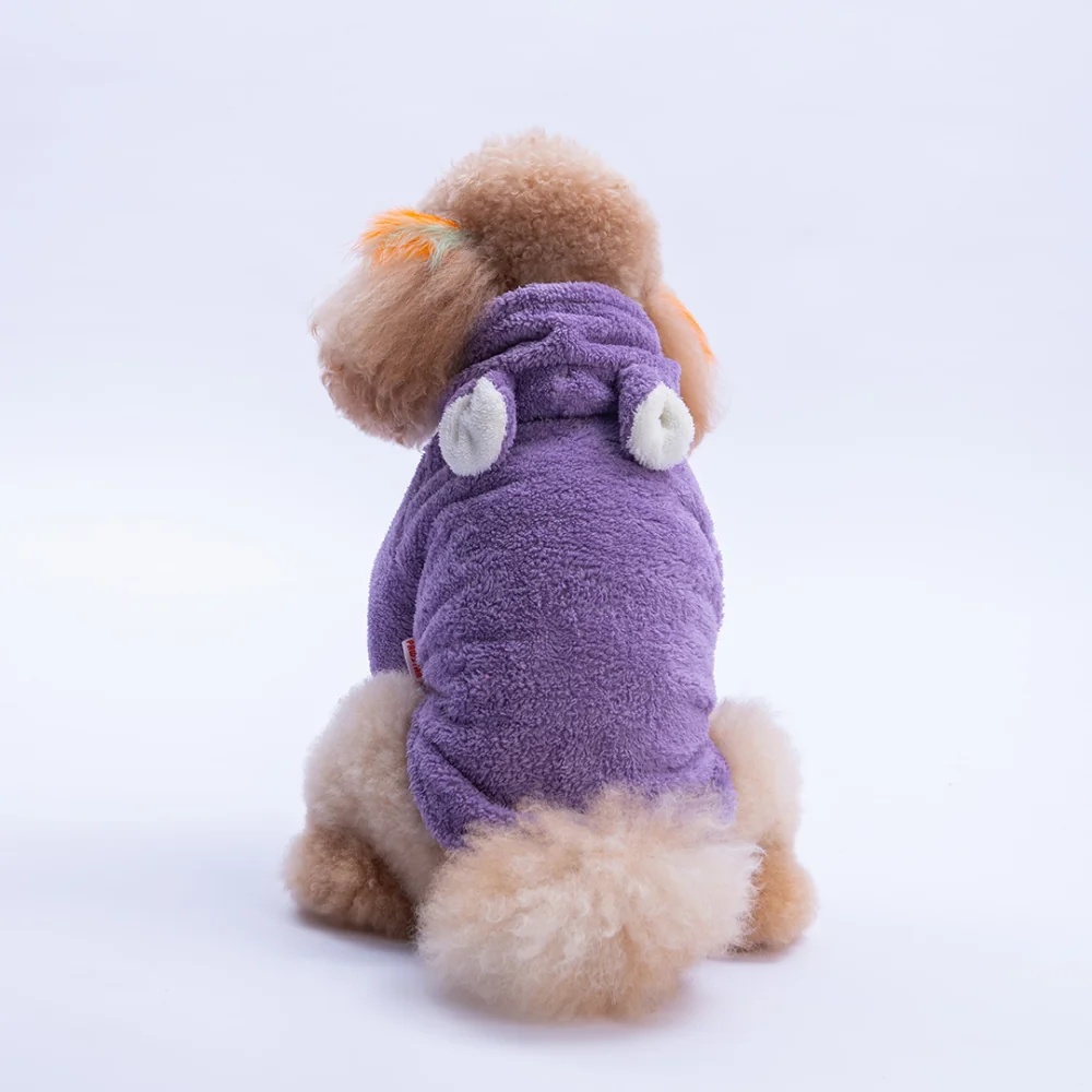 PawStar Lila Lucca Teddy Hoodie Küçük ve Orta Irk