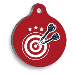 Dart Yuvarlak Kedi ve Köpek Künyesi Small 2,5 cm