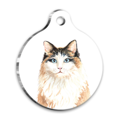 Suluboya 2 Yuvarlak Kedi Künyesi Small 2,5 cm