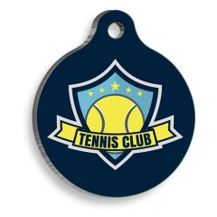 Tenis 2 Yuvarlak Kedi ve Köpek Künyesi Medium 3 cm