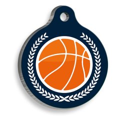 Basketbol Yuvarlak Kedi ve Köpek Künyesi Small 2,5 cm