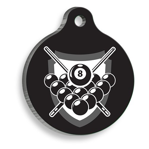 Bilardo Yuvarlak Kedi ve Köpek Künyesi Small 2,5 cm