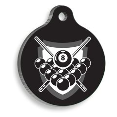 Bilardo Yuvarlak Kedi ve Köpek Künyesi Small 2,5 cm