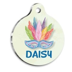 Tüylü Maske Kedi ve Köpek Künyesi Medium 3 cm