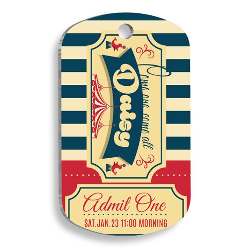 Sirk Bileti Kedi ve Köpek Künyesi Large 2,9 x 5 cm