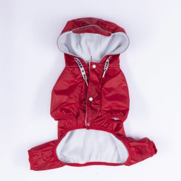 PawStar  Kırmızı Muson Tulum Yağmurluk Küçük ve Orta Irk