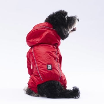 PawStar  Kırmızı Muson Tulum Yağmurluk Küçük ve Orta Irk