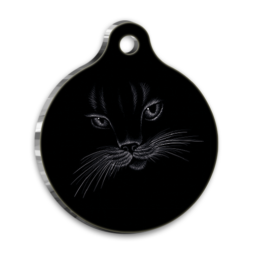 Tasarım 4 Yuvarlak Kedi Künyesi Large 3,8 cm