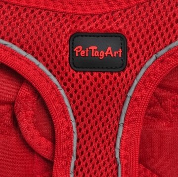 PetTagArt  Airmesh Kırmızı Göğüs Tasması