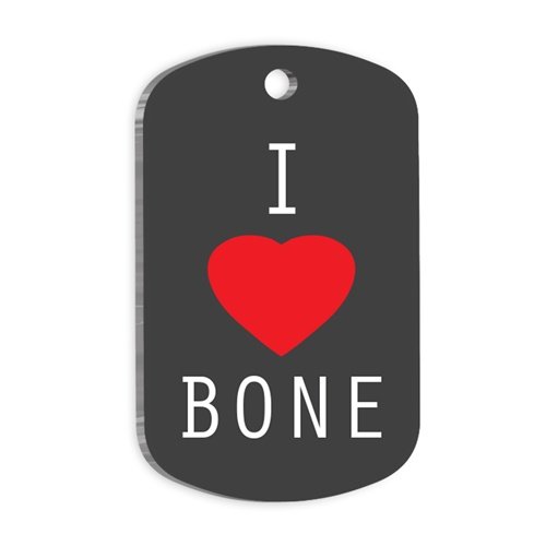 I Love Bone Köpek Künyesi Large 2,9 x 5 cm