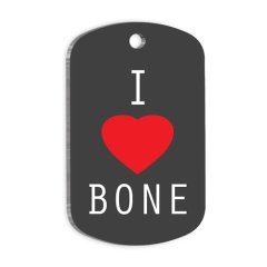 I Love Bone Köpek Künyesi Large 2,9 x 5 cm