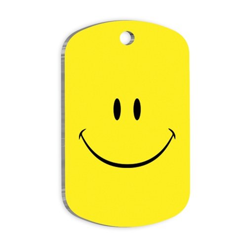 Gülücük Desenli Kedi ve Köpek Künyesi Large 2,9 x 5 cm