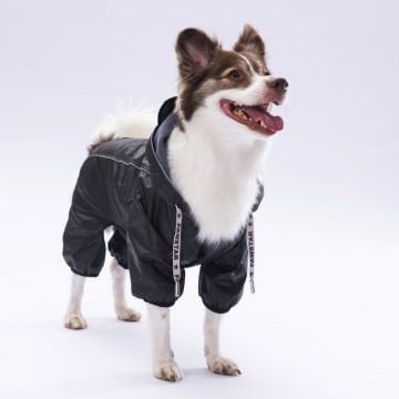 PawStar  Siyah Muson Tulum Yağmurluk Küçük ve Orta Irk