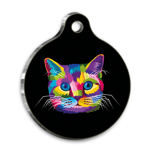 İllüstrasyon Tasarım 3 Yuvarlak Kedi Künyesi Medium 3 cm