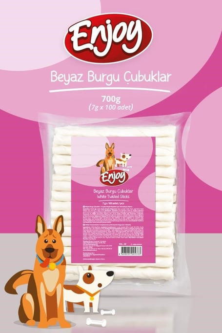 Enjoy Beyaz Burgu Çubuk 7 Gr x 100 adet