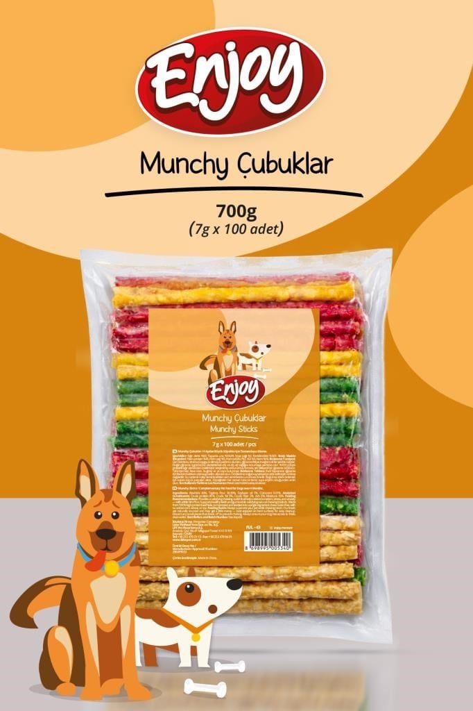 Enjoy Munchy Burgu Çubuk 7gr x 100 Adet
