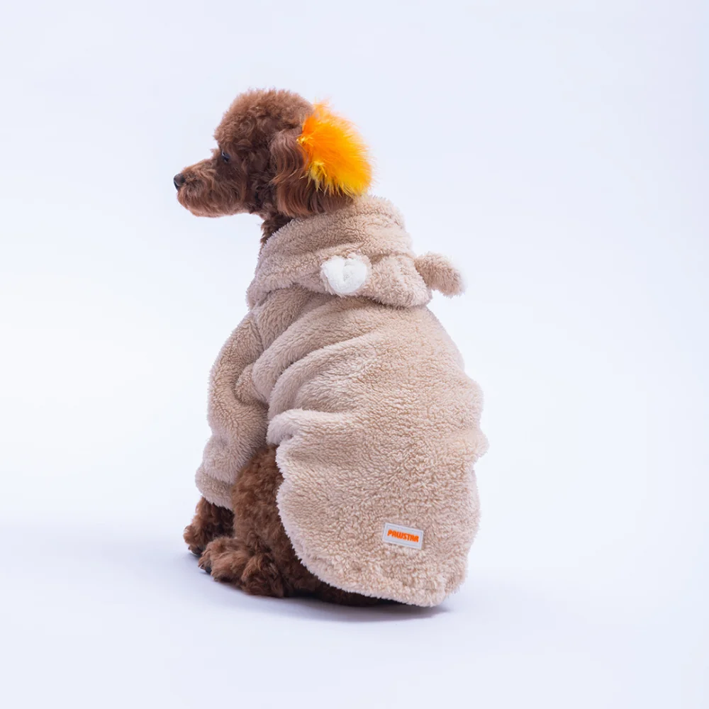 PawStar Bej Lucca Teddy Hoodie Küçük ve Orta Irk