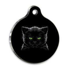 İllüstrasyon Tasarım 4 Yuvarlak Kedi Künyesi Medium 3 cm