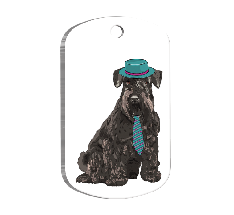 Schnauzer Resimli Köpek Künyesi Large 2,9 x 5 cm