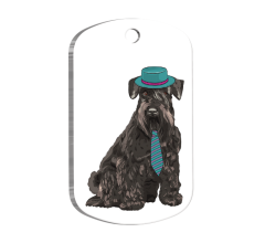 Schnauzer Resimli Köpek Künyesi Large 2,9 x 5 cm